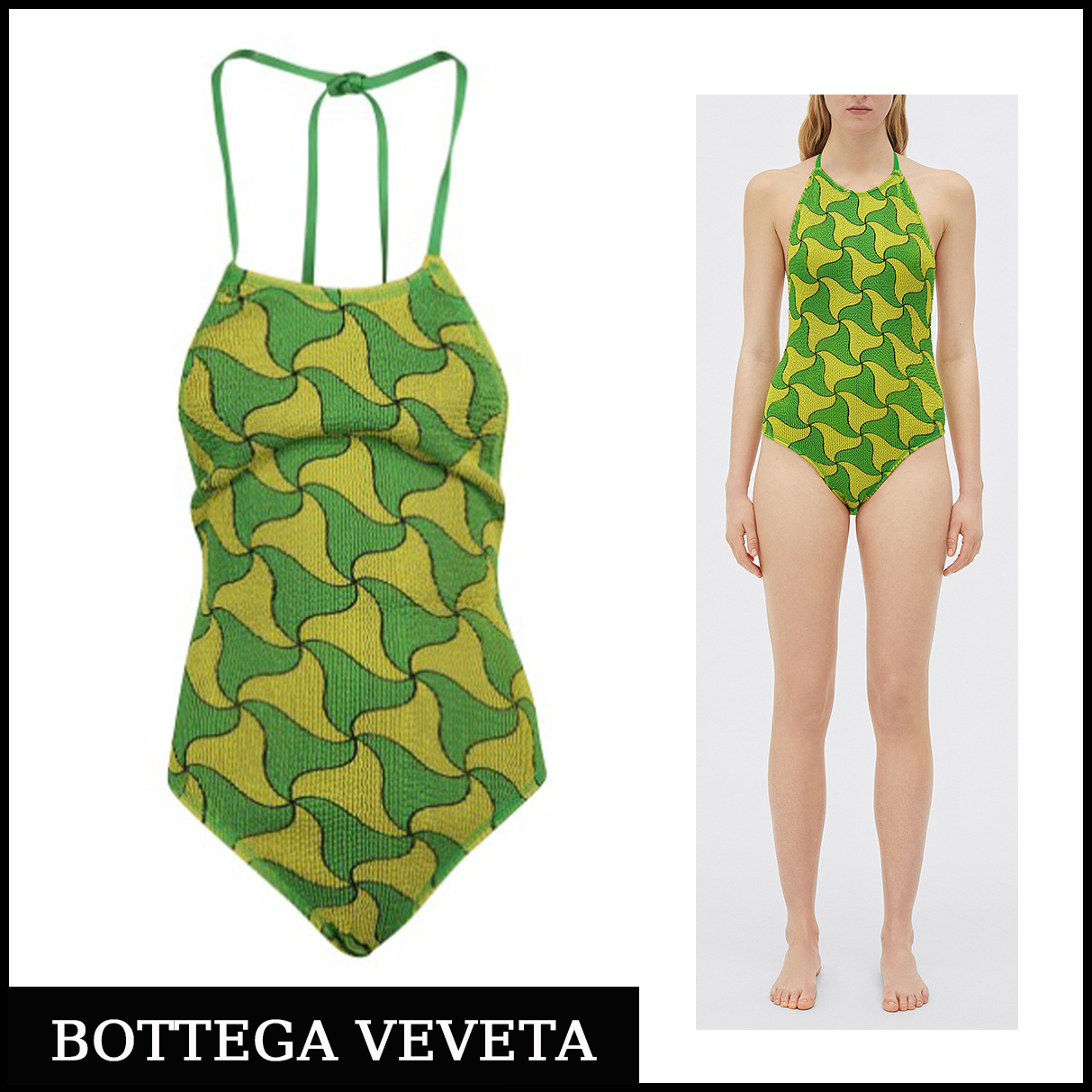 【送料無料(一部地域を除く)】 【BOTTEGA VENETA】SS22 ウェービートライアングルプリント 水着 ワンピース水着 【送料無料(一部地域を除く)】 【BOTTEGA VENETA】SS22 ウェービートライアングルプリント 水着 ワンピース水着