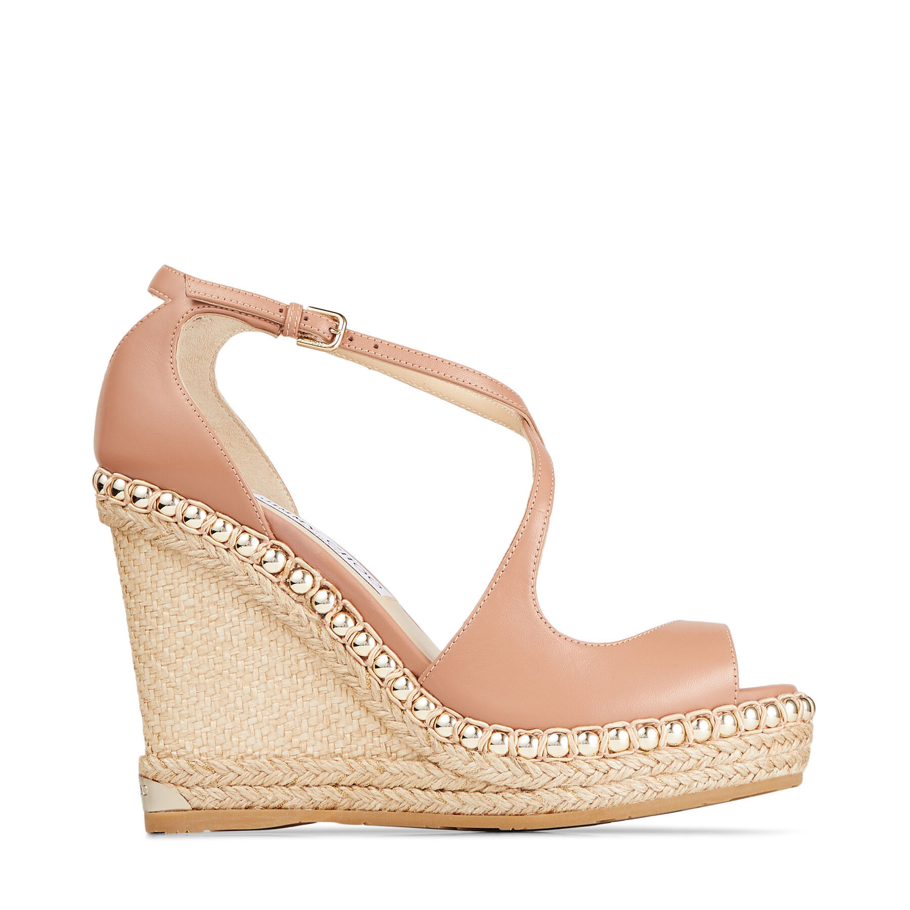 人気新品入荷 ★JIMMY CHOO★メタルパール付 Ballet Pinkウェッジサンダル サンダル・ミュール 人気新品入荷 ★JIMMY CHOO★メタルパール付 Ballet Pinkウェッジサンダル サンダル・ミュール