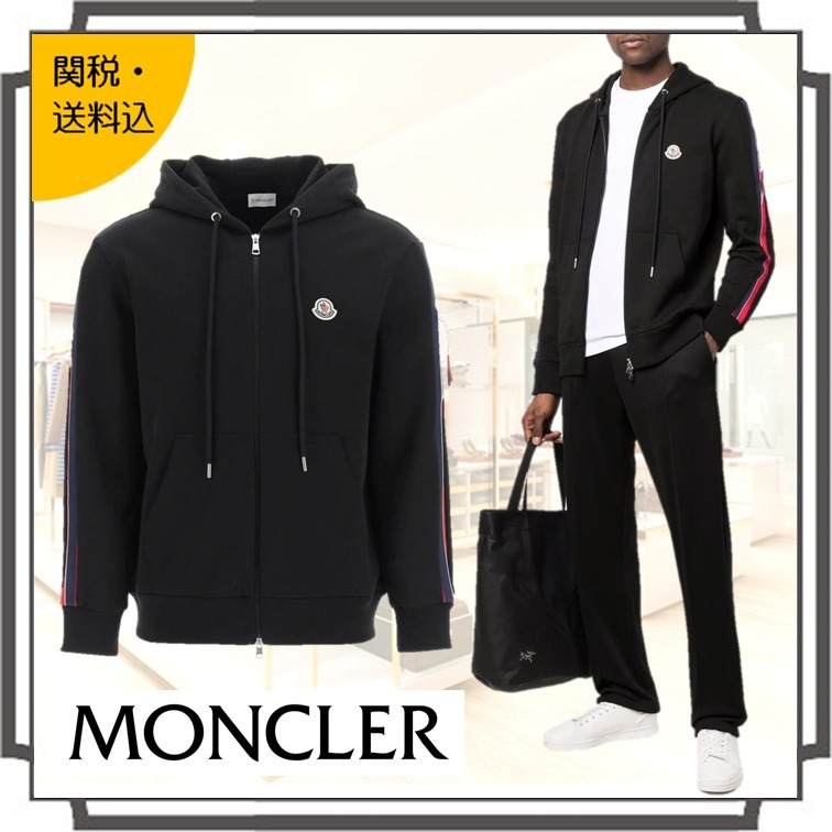 安い 【関税込】MONCLER★トリコロール ジップアップ フーディ パーカー・フーディ 安い 【関税込】MONCLER★トリコロール ジップアップ フーディ パーカー・フーディ