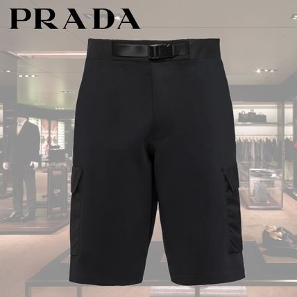 PRADA More Shorts Recycled technical jersey Bermudas