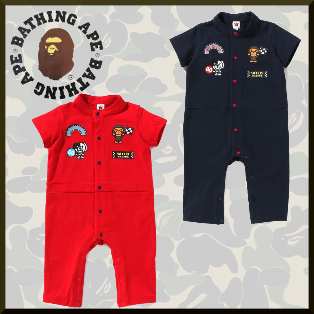 【使い勝手の良い】 【大人気】A ロンパース MILO BABY APE BATHING ベビーロンパース・カバーオール 【使い勝手の良い】 【大人気】A ロンパース MILO BABY APE BATHING ベビーロンパース・カバーオール