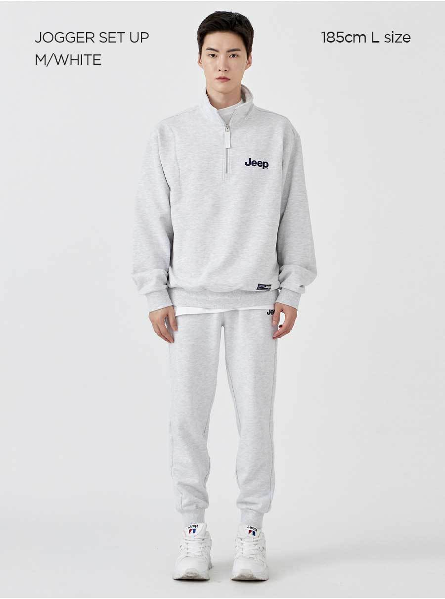 ☆JEEP☆ HALF ZIP UP M-LOGO SWEAT & PANTS SETUP 男女兼用 ☆JEEP☆ HALF ZIP UP M-LOGO SWEAT & PANTS SETUP 男女兼用