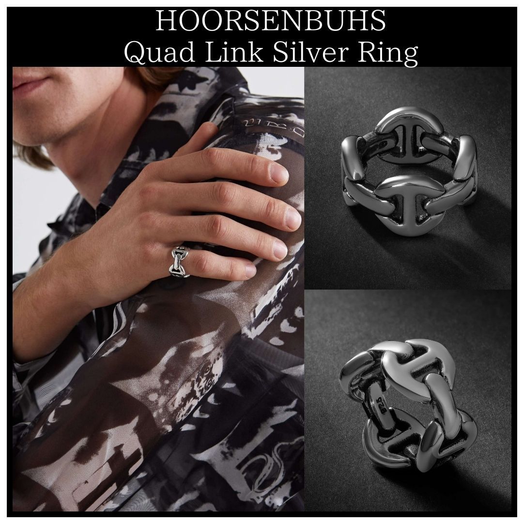 人気☆デザイン!【HOORSENBUHS】クワッドリンクシルバーリング