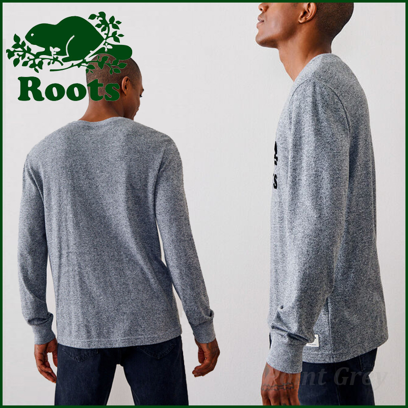 Roots Men's☆ 定番ビーバーロゴ・コットンジャージー長袖シャツ Roots Men's☆ 定番ビーバーロゴ・コットンジャージー長袖シャツ