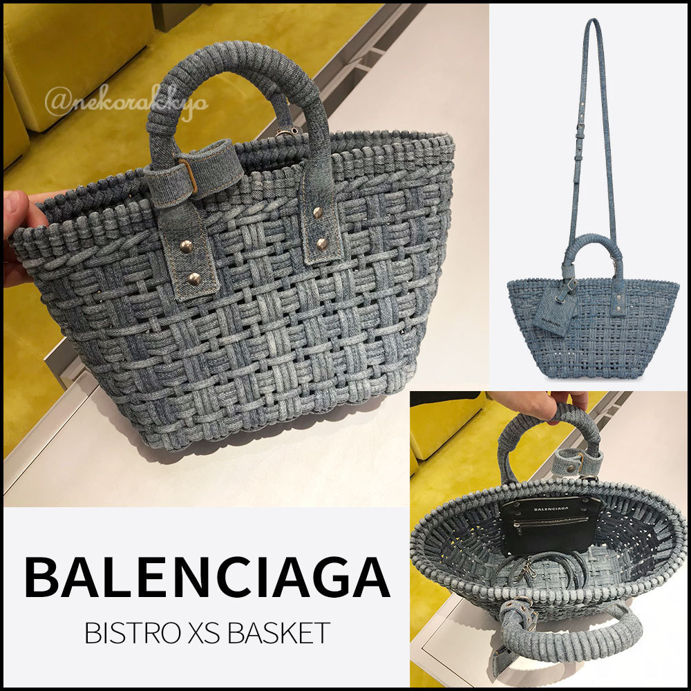 BALENCIAGA*BISTRO XS BASKET デニムバスケットバッグ*送料込 www