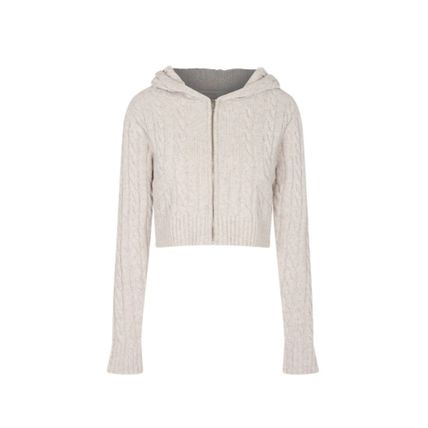 curetty ♥ C CABLE CROP KNIT HOODIE ZIP-UP/追跡付 curetty ♥ C CABLE CROP KNIT HOODIE ZIP-UP/追跡付