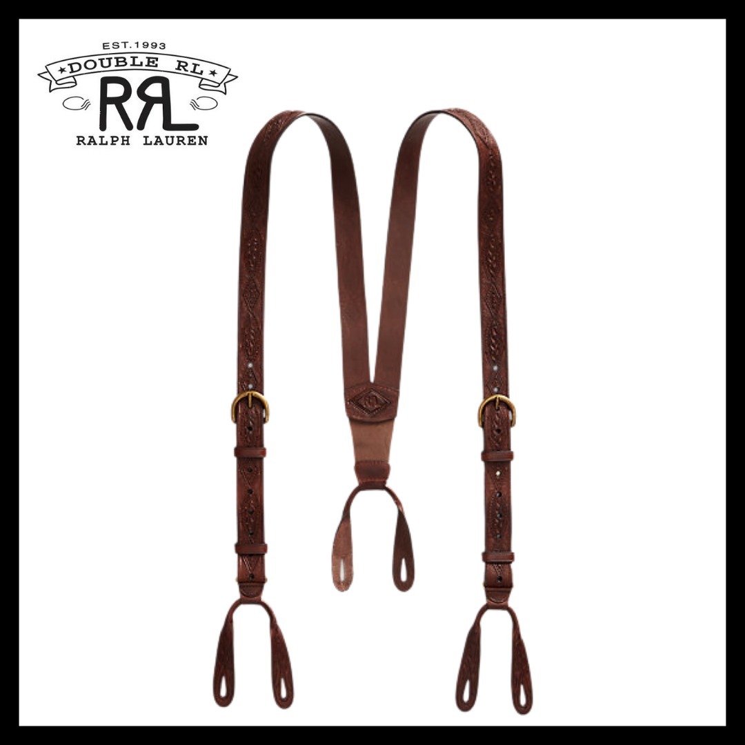 日本未入荷!【RRL by Ralph Lauren】レザー Braces サスペンダー