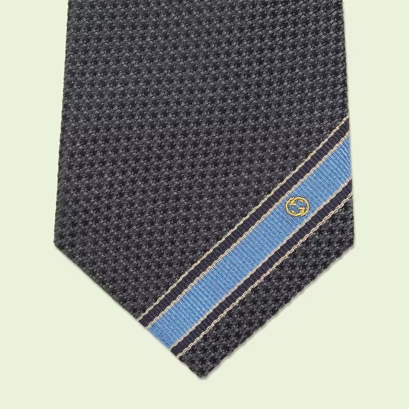 GUCCI ネクタイ 【グッチ】インターロッキングGディテールシルクネクタイ*643945(4)