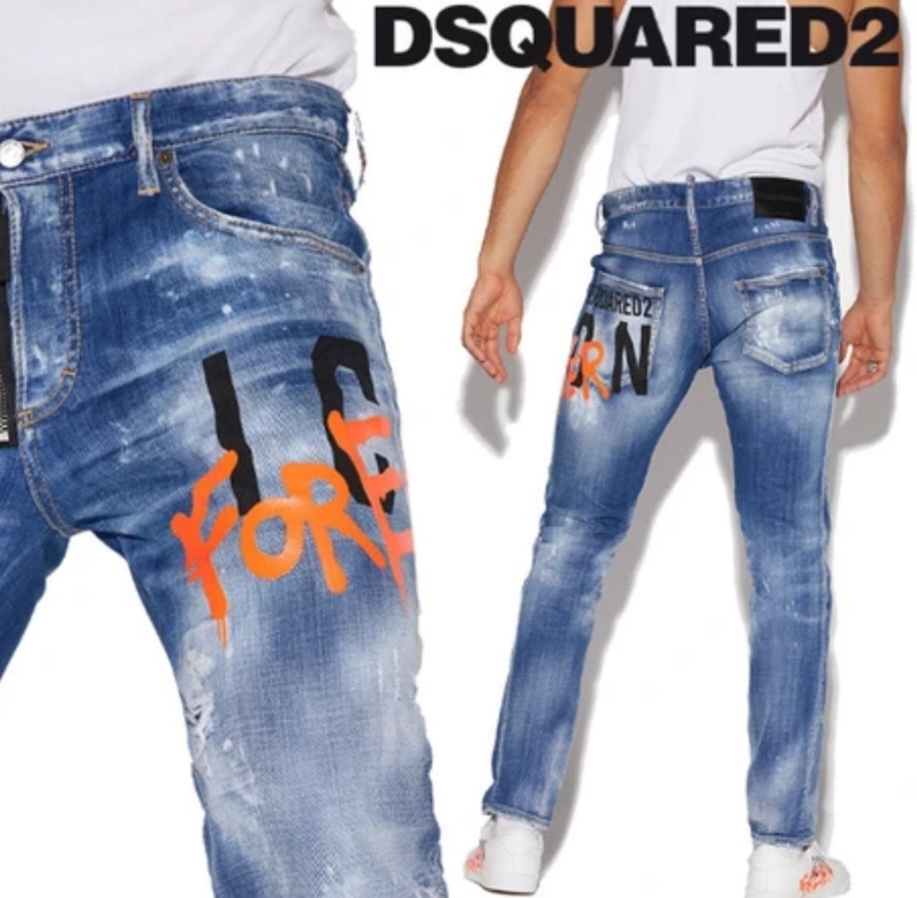 激安大特価! ◆◆ ◆◆ オレンジペイント デニム DSQUARED2 デニム・ジーパン 激安大特価! ◆◆ ◆◆ オレンジペイント デニム DSQUARED2 デニム・ジーパン