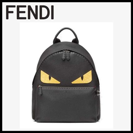 FENDI Backpacks Plain Leather Backpacks 3