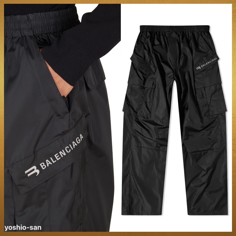 BALENCIAGA バレンシアガ テクニカル カーゴ ロゴナイロンパンツ