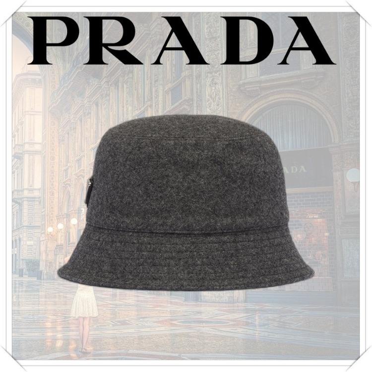 素晴らしい 【関税込】 【正規店買付】 バケットハット Loden PRADA ハット 素晴らしい 【関税込】 【正規店買付】 バケットハット Loden PRADA ハット