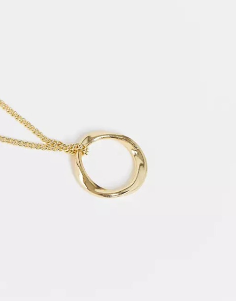 ASOS ネックレス・ペンダント 【ASOS DESIGN】ビーズ&フープ ネックレス マルチ(5)