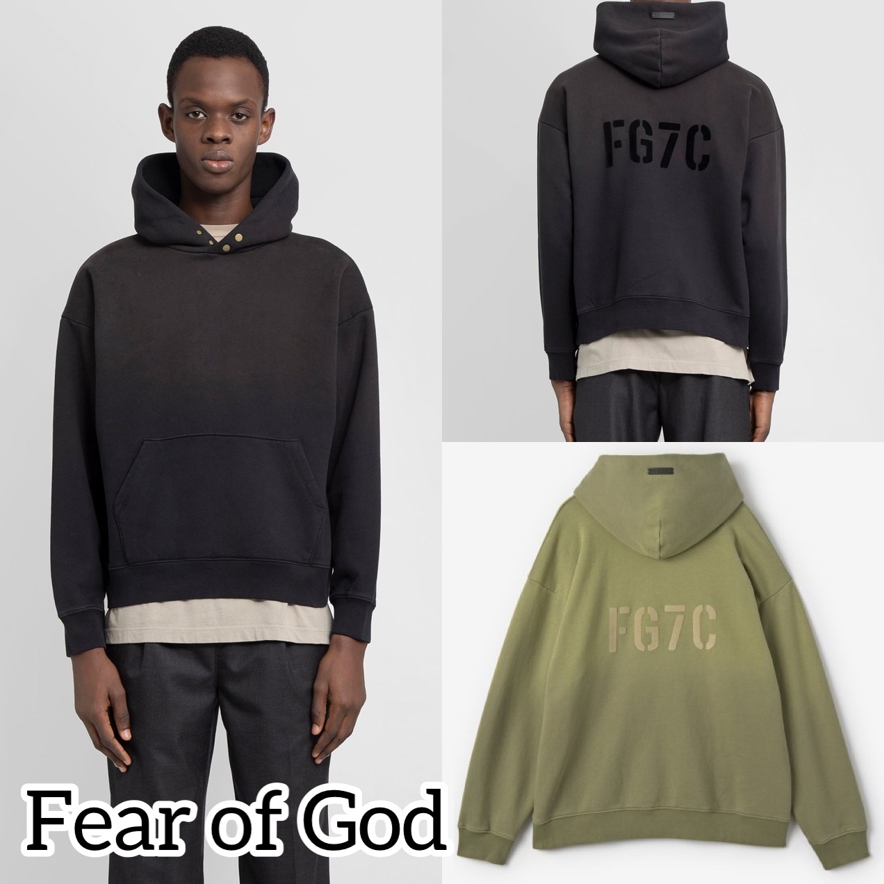 fear of god リステア購入 FG ロゴ パーカー フーディ