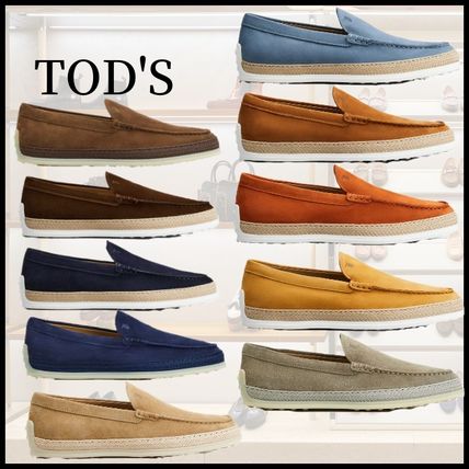 TOD'S Loafers & Slip-ons Street Style Plain Logo Loafers & Slip-ons