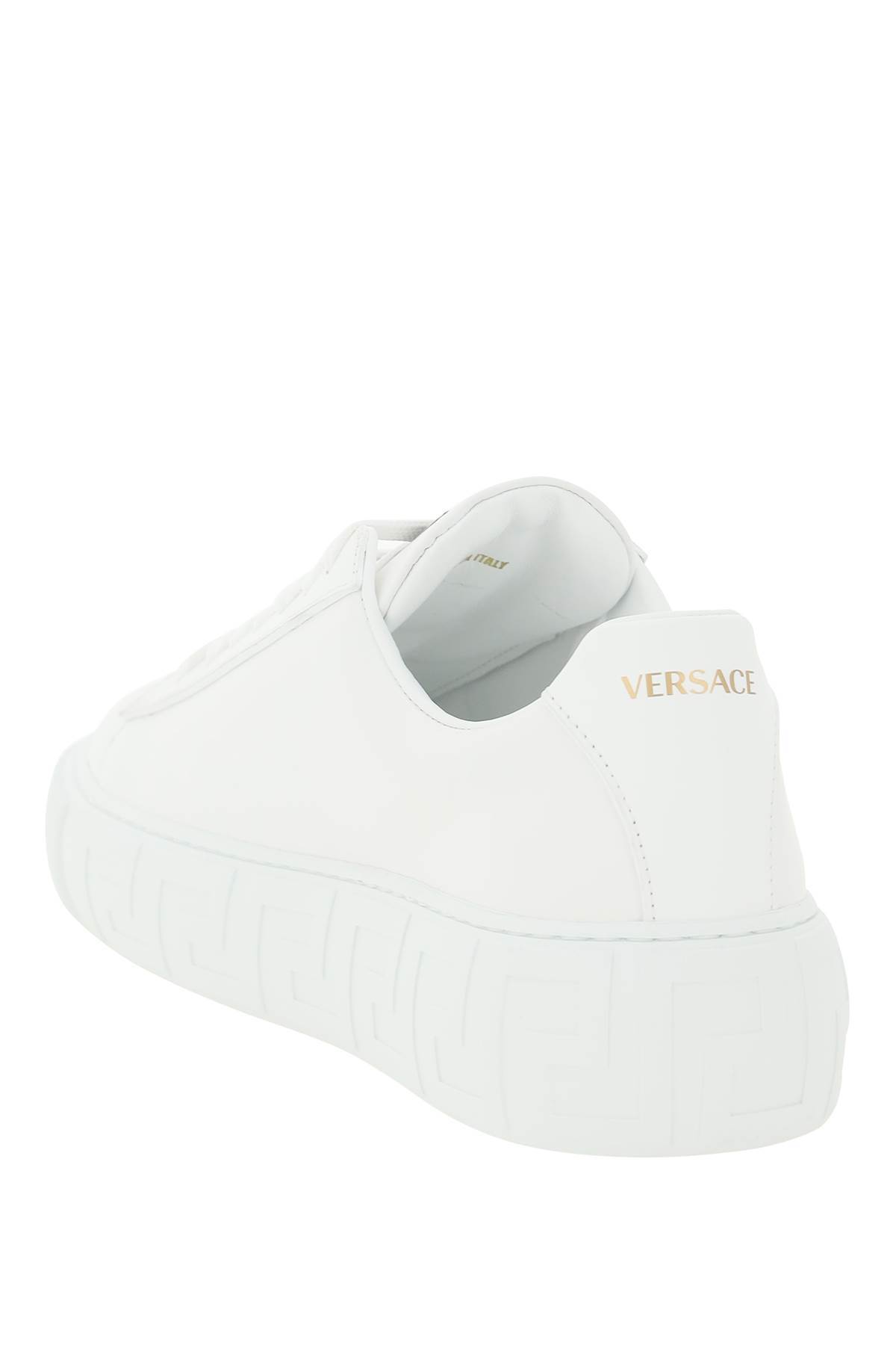 VERSACE スニーカー VERSACE☆ソフトレザー スニーカー ゴールド仕上げ安全ピン付(3)