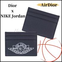 Christian Dior Unisex Street Style Collaboration Plain Leather Logo