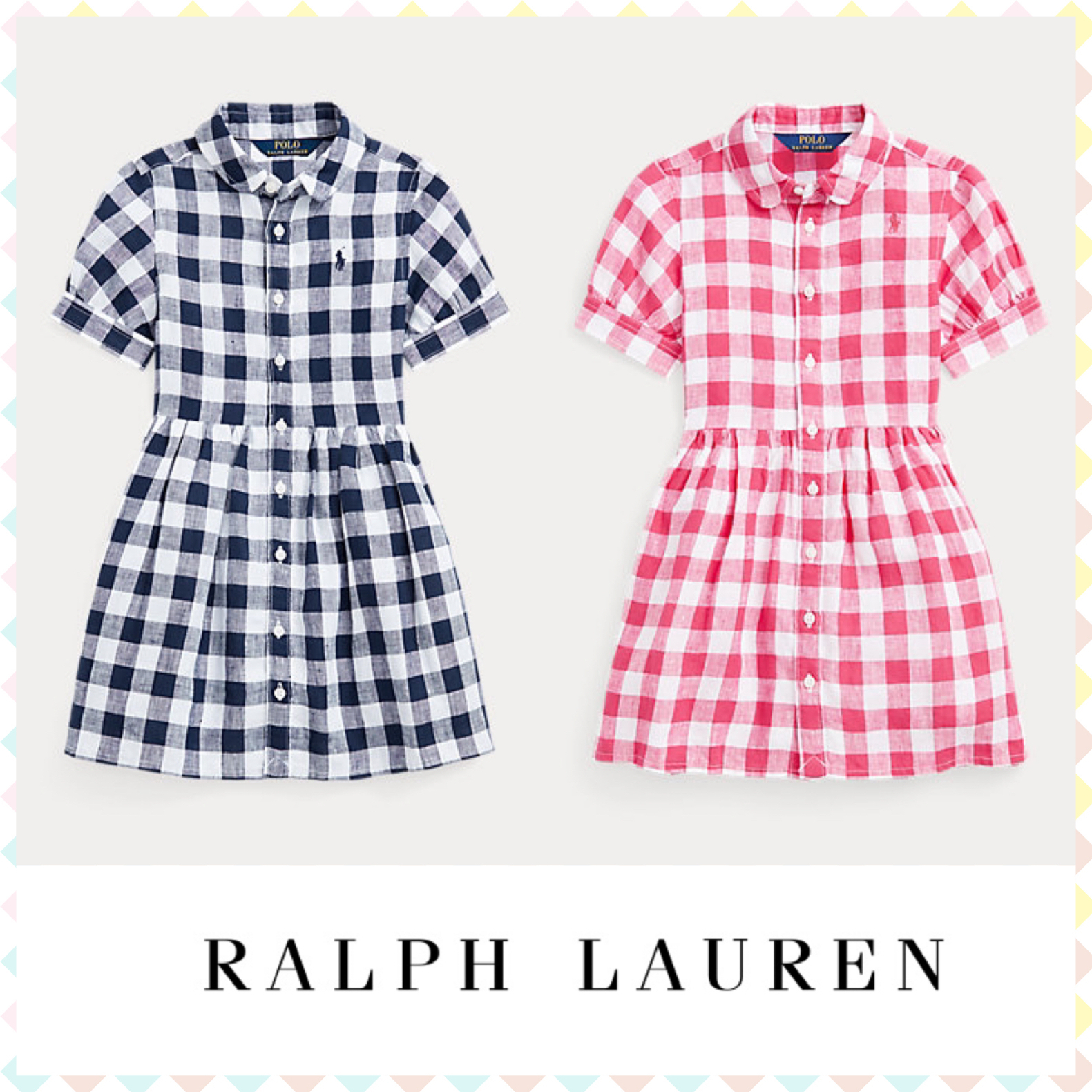 ☆RALPH LAUREN ☆Gingham Linen Shirtdress 2T〜6X