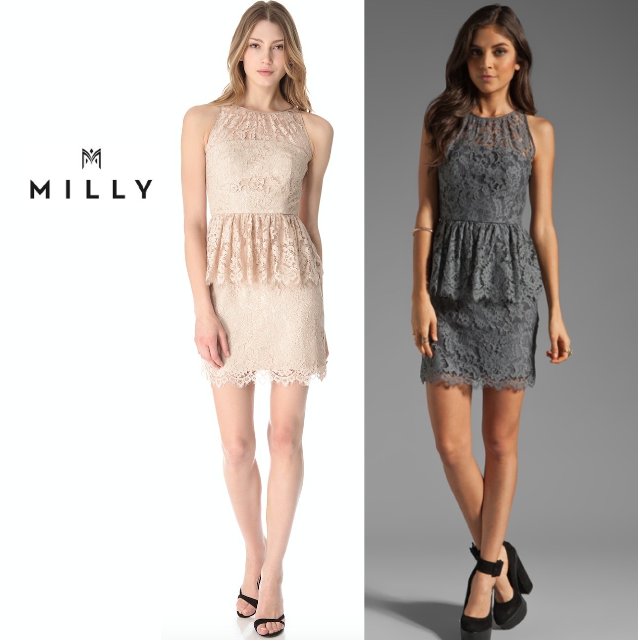 【即発】Liza ホールレースペプラムドレス Milly
