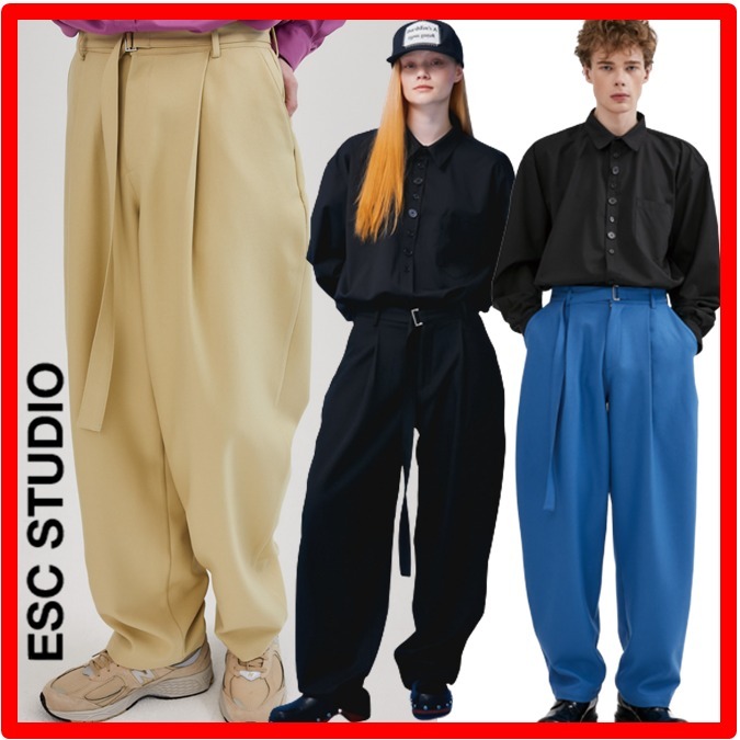 ☆韓国の人気☆【ESC STUDIO】☆belt pintuck pant.s☆関税込☆