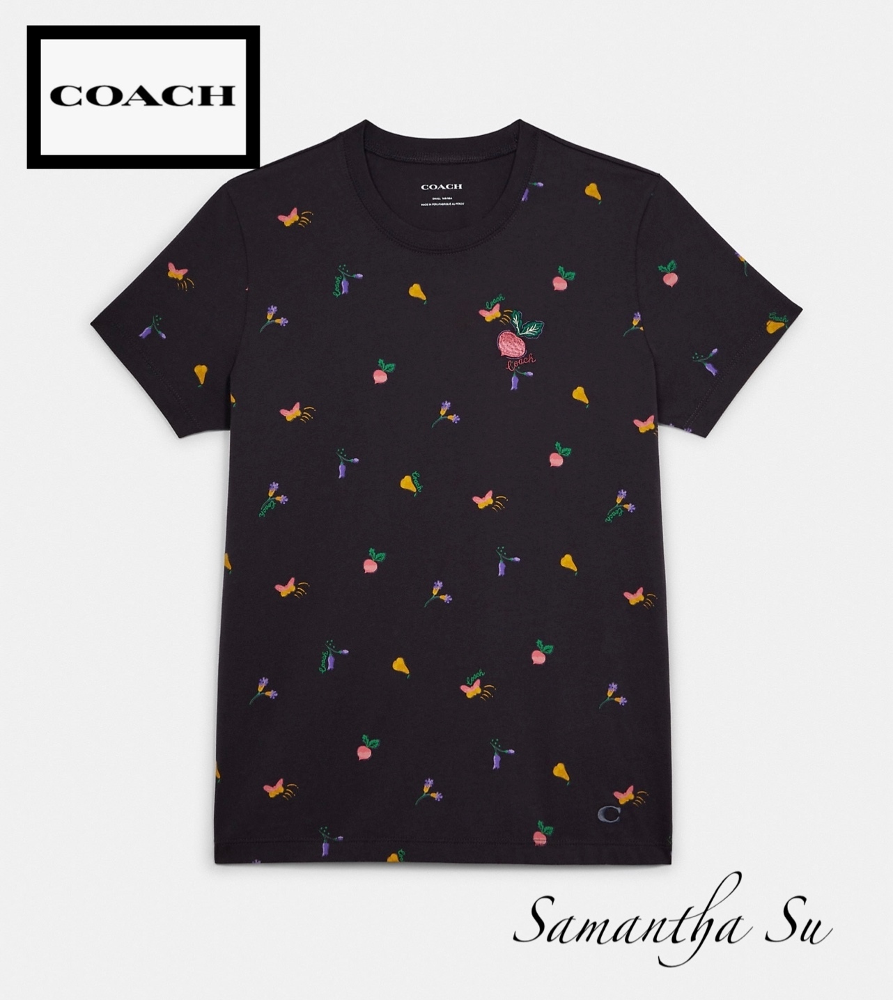 最適な材料 最新作【Coach】 Garden Print T Shirt★Tシャツ Tシャツ・カットソー 最適な材料 最新作【Coach】 Garden Print T Shirt★Tシャツ Tシャツ・カットソー