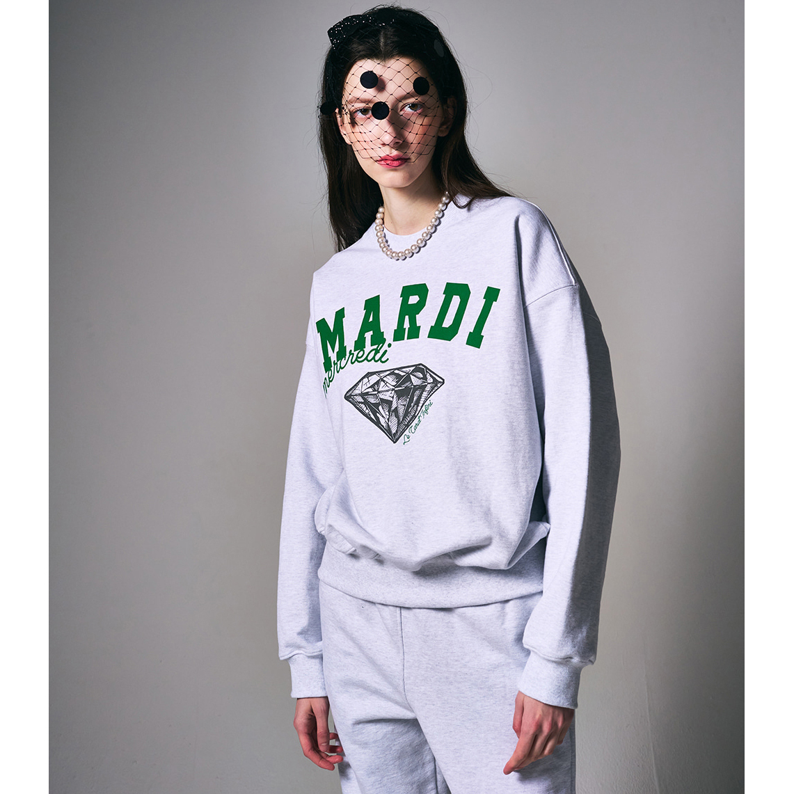 Mardi Mercredi スウェット・トレーナー ★MARDI MERCREDI★送料込み★正規品★韓国★SWEATSHIRT DIAMANT(4)