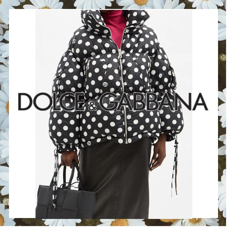 【日本限定モデル】 VIP価格☆正規品【DOLCE & GABBANA】ポルカドットサテンダウン ダウンジャケット・コート 【日本限定モデル】 VIP価格☆正規品【DOLCE & GABBANA】ポルカドットサテンダウン ダウンジャケット・コート
