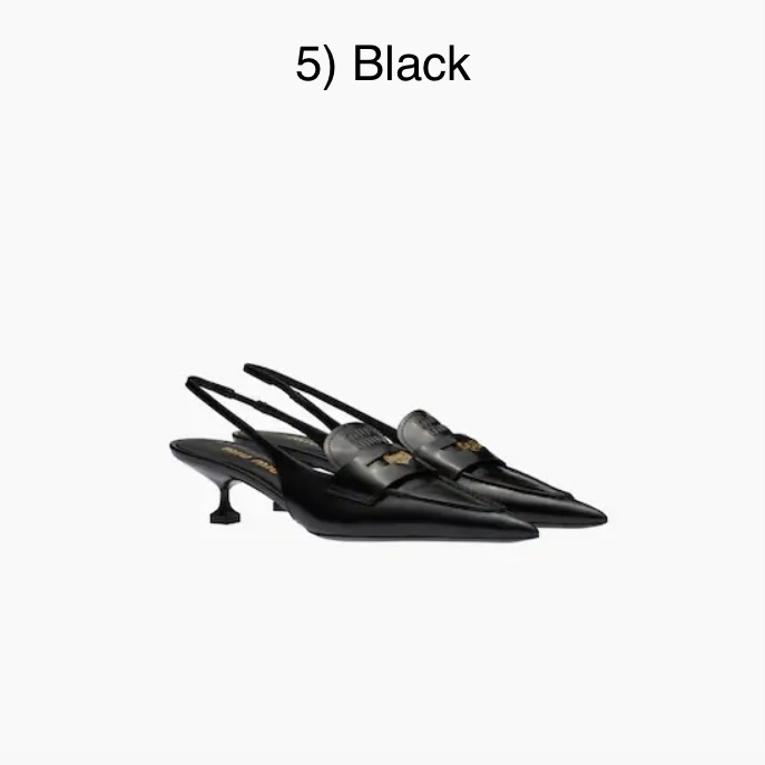 MiuMiu☆ Leather loafers with heel ☆ヒールローファー ☆送込 MiuMiu☆ Leather loafers with heel ☆ヒールローファー ☆送込