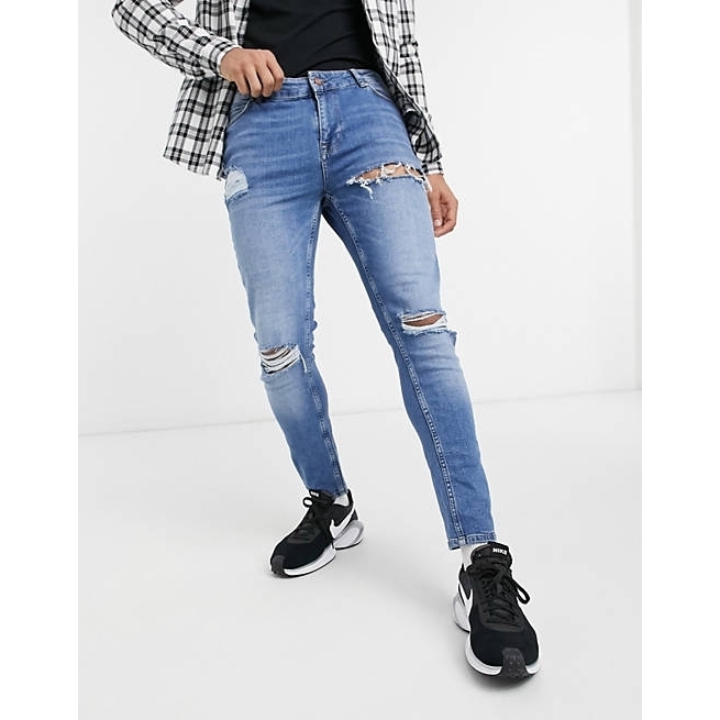 ASOS その他 ASOS♡送料込 ASOS DESIGN skinny jeans in mid wash blue(5)