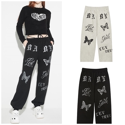 パンツ [ LUV IS TRUE] OW GLITTER JOGGER