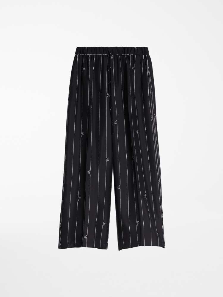 Max Mara パンツ MAXMARA◆プリントシルクパンツ CALABRA(10)