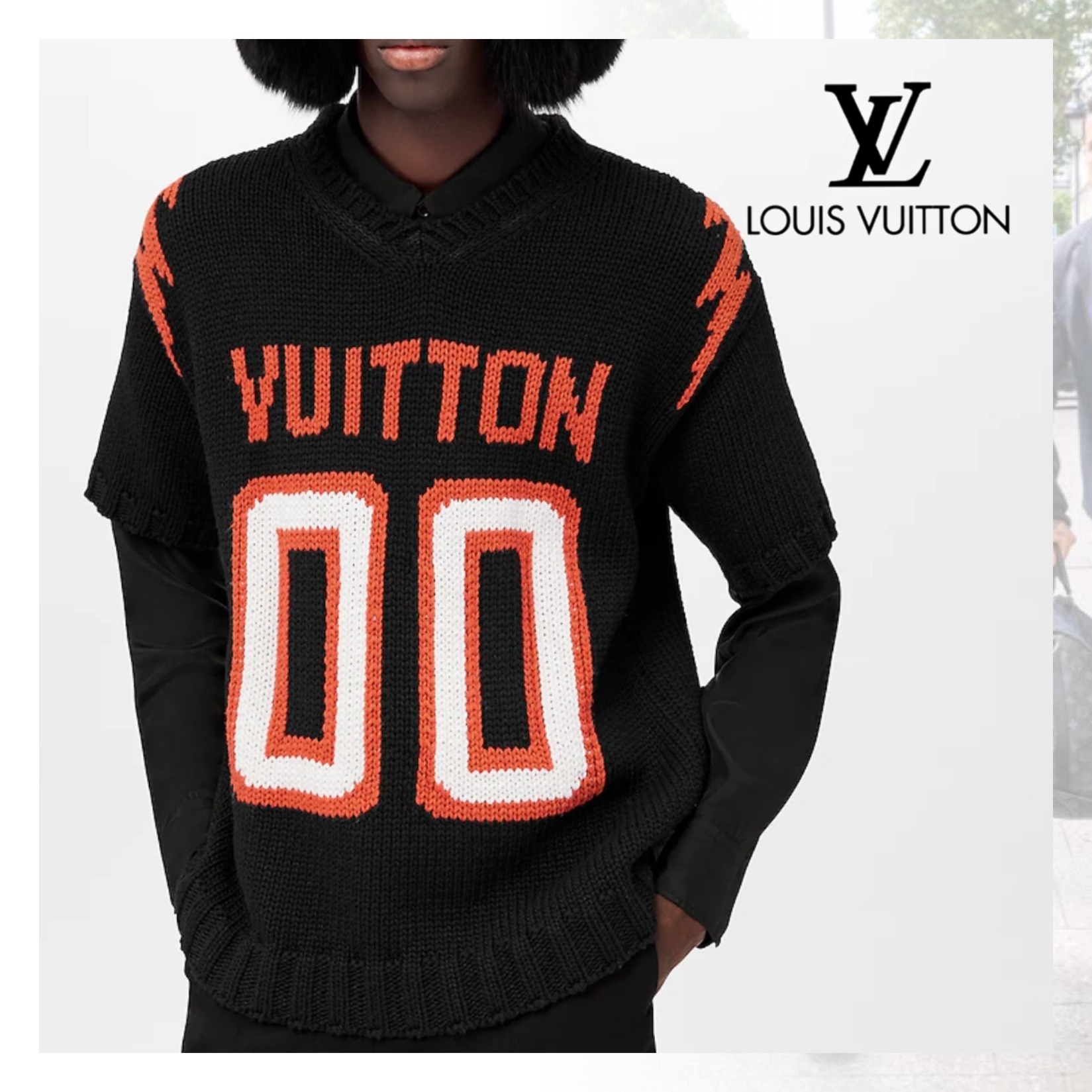 22SS☆即納 【LV ルイヴィトン】 イニシャル Tシャツ 黒 関税込 T 【国内配送】 プルオーバー M★イタリア製 ハーフジップ フリース ガルモント GARMONT その他