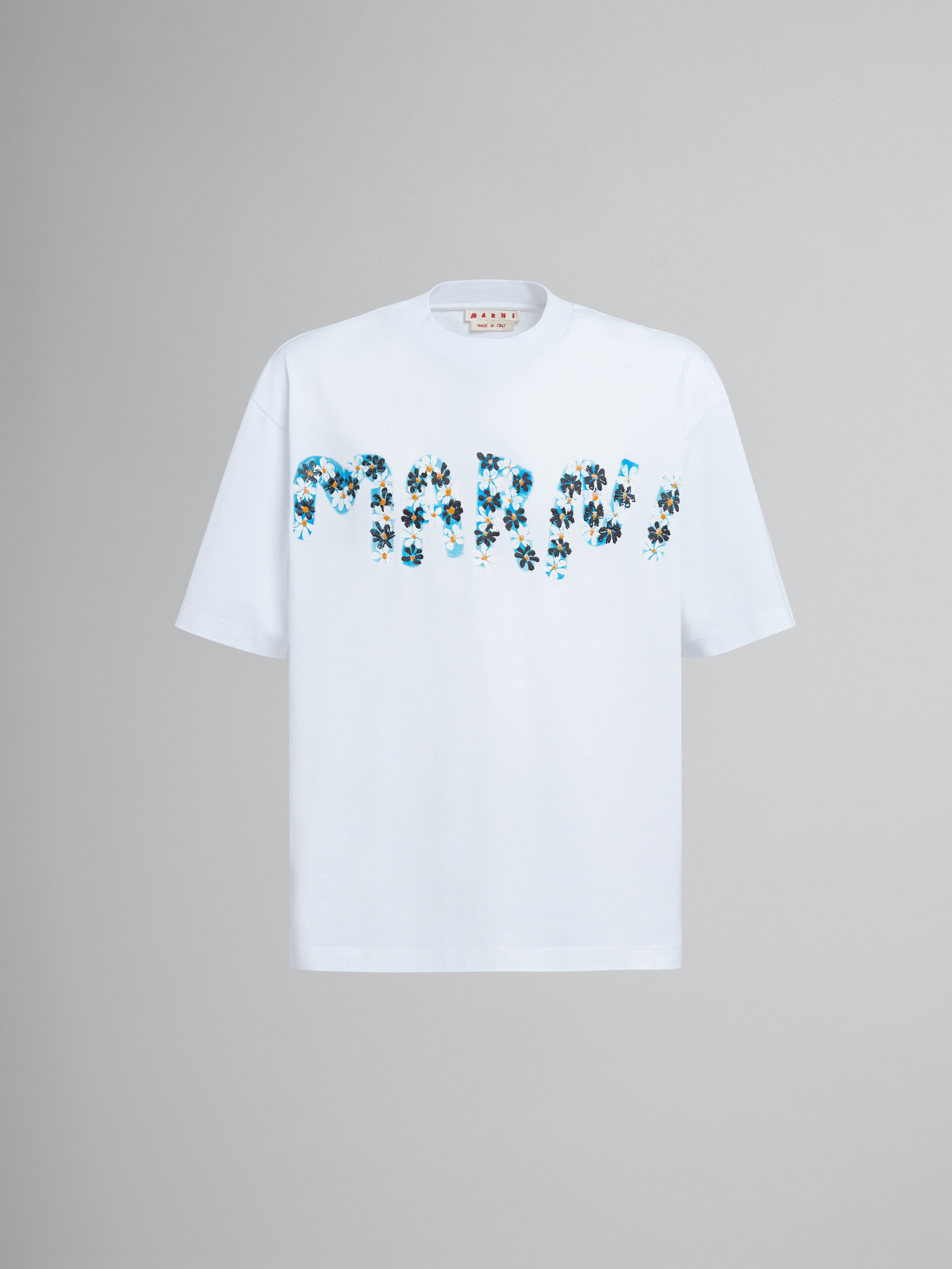 絶妙なデザイン *関税送料込*MARNI DAISYロゴプリント ジャージー製Tシャツ Tシャツ・カットソー 絶妙なデザイン *関税送料込*MARNI DAISYロゴプリント ジャージー製Tシャツ Tシャツ・カットソー