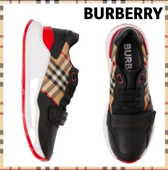 【年中無休】 直営店【BURBERRY】ヴィンテージチェックレザー スニーカー スニーカー 【年中無休】 直営店【BURBERRY】ヴィンテージチェックレザー スニーカー スニーカー