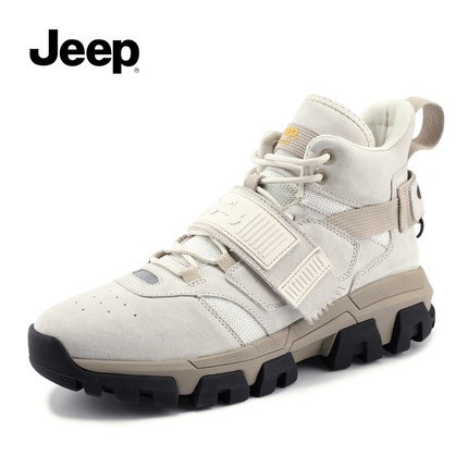 JEEP スニーカー JEEP ジープ スエード ハイカットスニーカー ロゴベルトシューズ(6)