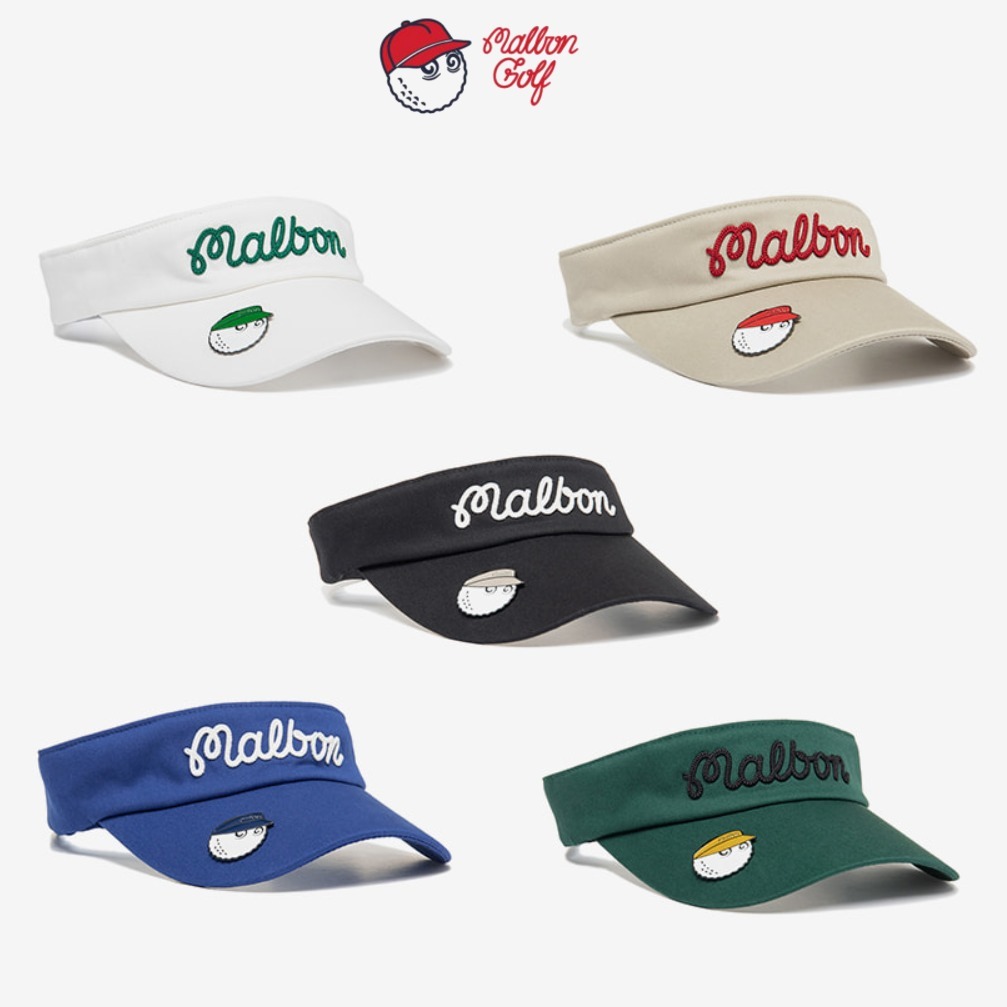 【MALBON GOLF】メンズ ボールマーカー付き バイザー 全5カラー