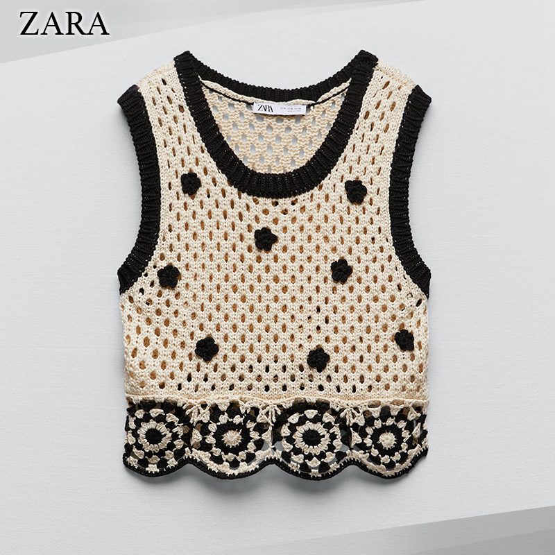 人気新品 ZARA 花柄クロシェ編みバッグ agapeeurope.org