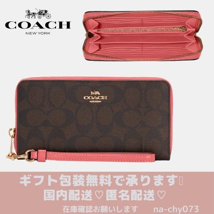 ピンク,長財布 ブラウン(茶色)系 Coach(コーチ)|新作を海外通販 ...