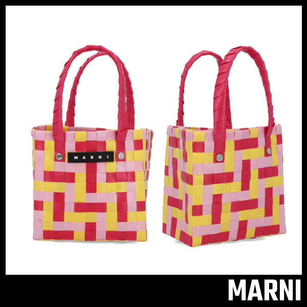 数量限定価格!! 【MARNI KIDS】大人もOK!マルニ カラー ブロック トートバッグ かごバッグ 数量限定価格!! 【MARNI KIDS】大人もOK!マルニ カラー ブロック トートバッグ かごバッグ