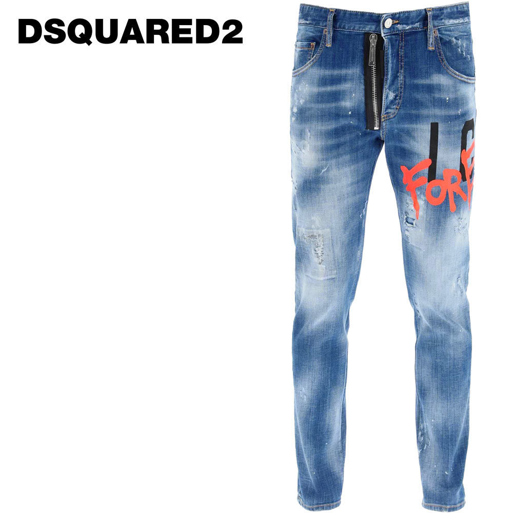 DSQUARED2 ジーンズ S79LA0040 ICON MEDIUM WASH SKATER JEANS www