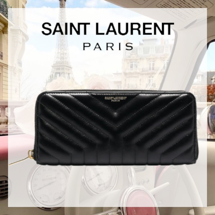素晴らしい外見 【関税無料】 SAINTLAURENT ファスナー財布 長財布 素晴らしい外見 【関税無料】 SAINTLAURENT ファスナー財布 長財布