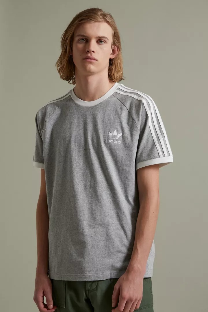 adidas 3ストライプ クルーネック 半袖 Tシャツ USモデル 関税込
