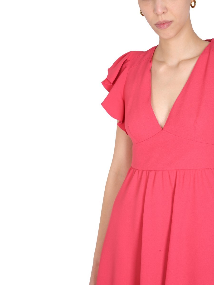 RED VALENTINO ワンピース 【RED VALENTINO】ドレス CREPE ENVERS SATIN(5)