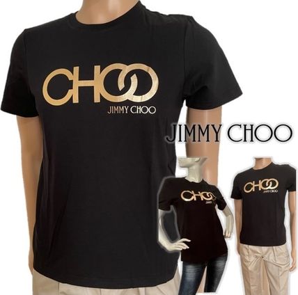 Jimmy Choo More T-Shirts Unisex U-Neck Plain Cotton Short Sleeves Logo Outlet