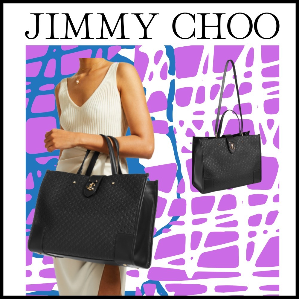 第1位獲得!】 【JIMMY CHOO】JCモノグラム カーフスキントートバッグ