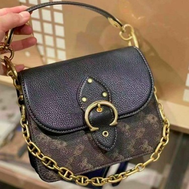 セールCOACHビート18ホースアンドキャリッジプリントショルダー www