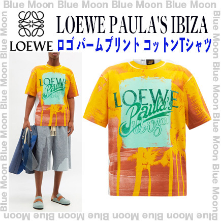 LOEWE PAULA'S IBIZA ロゴ パームプリント コットンTシャツ - www ...