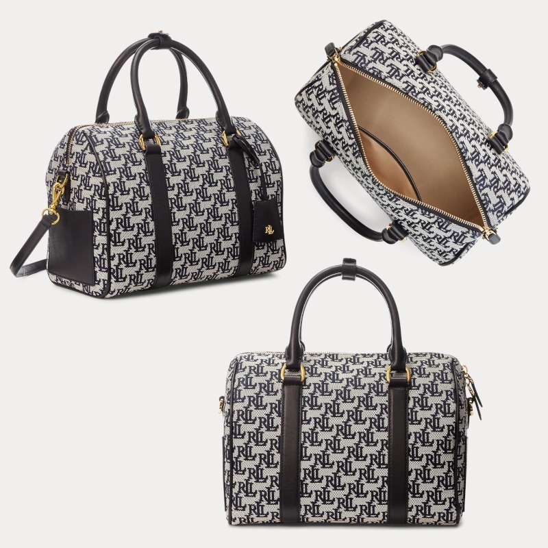 Ralph Lauren ショルダーバッグ・ポシェット 【Ralph Lauren】Monogram Jacquard Medium Kaden Satchel♪2WAY(3)