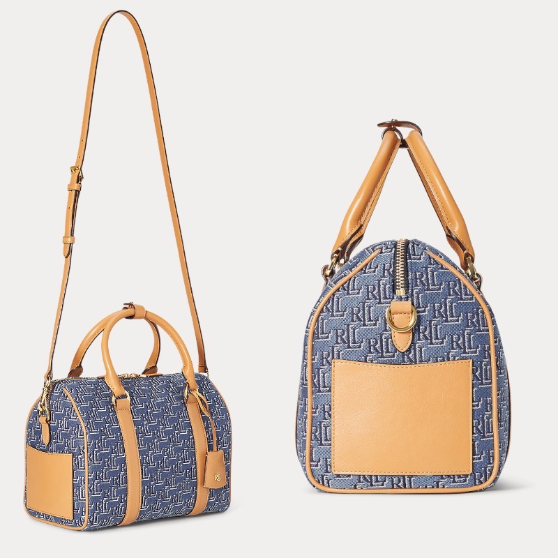 Ralph Lauren ショルダーバッグ・ポシェット 【Ralph Lauren】Monogram Jacquard Medium Kaden Satchel♪2WAY(11)