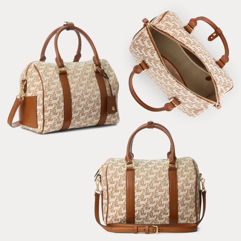 Ralph Lauren ショルダーバッグ・ポシェット 【Ralph Lauren】Monogram Jacquard Medium Kaden Satchel♪2WAY(14)